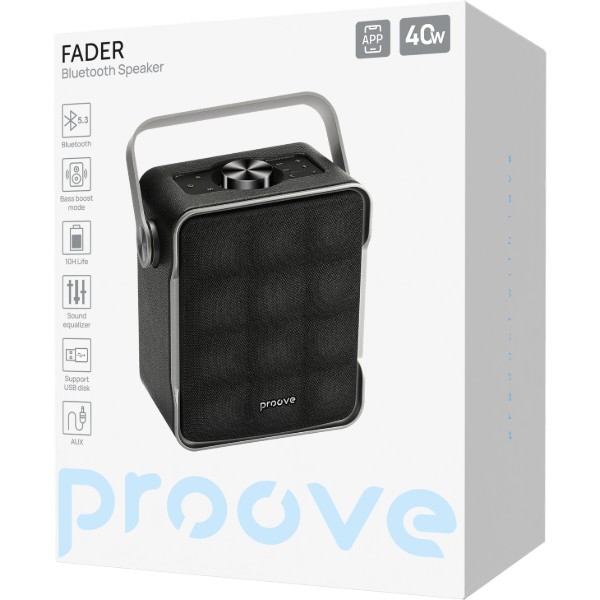 Фото - Портативная акустика Proove Fader 40W (APP) Black (PSFD4018AP01)
